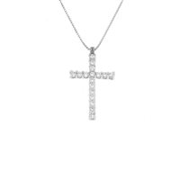 Collar Roman Gioielli Mujer in Oro blanco Diamante 0.42 Ct CROCE-2-J - CROCE-2-J